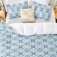 thumbnail image 3 of Hitime Queen Duvet Cover Set, Soft & Breathable Microfiber 3 Pieces Queen Bedding Sets, Pattern Queen Comfy Duvet Cover Set, with Zipper Closure (Queen), 3 of 8