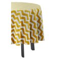 thumbnail image 3 of Vargottam Indoor/OutdoorRoundTablecloth 58 InchRoundTableau ImperméablePatioTableCoupes,Printemps/ÉtéPour Backyard CircularTable/Bbqs/Picnic -Jaune, 3 of 8