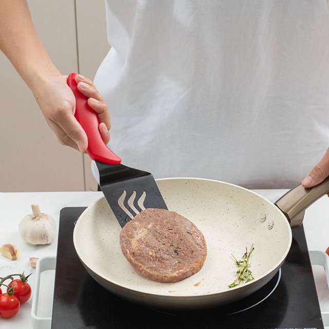 Oleegame 1PC Kitchen Utensils Set Stainless Steel Pizza Spatula Transfer Shovel Triangle Spatula Long Dish Spatula Frying Spatula Baked Pizza Transfer Tool