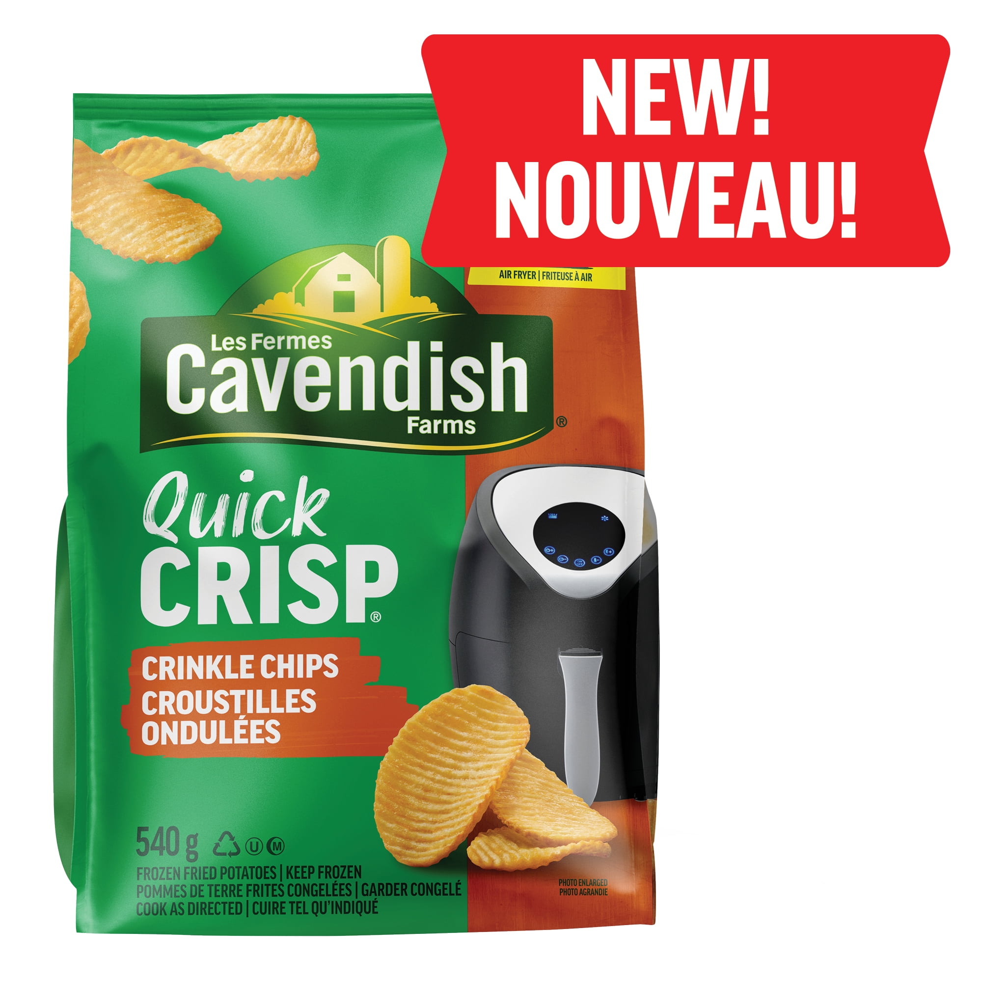 Croustilles ondulée Quick Crisp des Fermes Cavendish | Fait au Canada | Fière entreprise canadienne QC Croustilles Ondulee