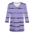thumbnail image 4 of T-shirt Imprimé Polyvalent pour Femme, Haut Décontracté à Col Rond, Tissu Imitation Rack Doux, Manches 3/4 Coupe Décontractée, Conçu pour un Port Quotidien Confortable Ou l'Allaitement, 4 of 8