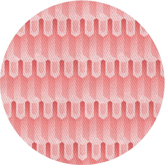 Ahgly Company Tapis d'Intérieur Ronds Transitionnels Roses Lavables à la Machine, 6 Pieds Rond