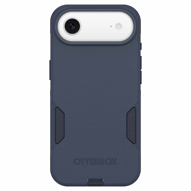 OtterBox Commuter MagSafe Case w/Camera Control Riverside (Blue) for iPhone Air, a slim dual-layer protective Case with a textured Blue finish, Accurate camera cutout with raised Bumper, port covers, textured sides for secure grip, and built-in MagSafe charging, designed for rugged daily use and compatible with OtterBox screen Protecteurs.