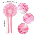 thumbnail image 2 of Decodeary Chapeau Rond en Satin Ruban Polyvalent Aide à la Vie Confortable et Respirant Rose Profond Rouge, 2 of 6