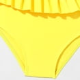 thumbnail image 3 of Toddler Girls Swimming Bathing Suit Rash Guard Set Striped Ruffle Long Sleeve Sun Protection Bathing Suits for Girls 2-3 Years, 3 of 5