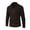 Brown, variant on fartey Mens Sweater Knit Stand Collar Woolen Print Top Long Sleeve Slim Fall and Winter Warm Quarter Zip Pullover Sweater