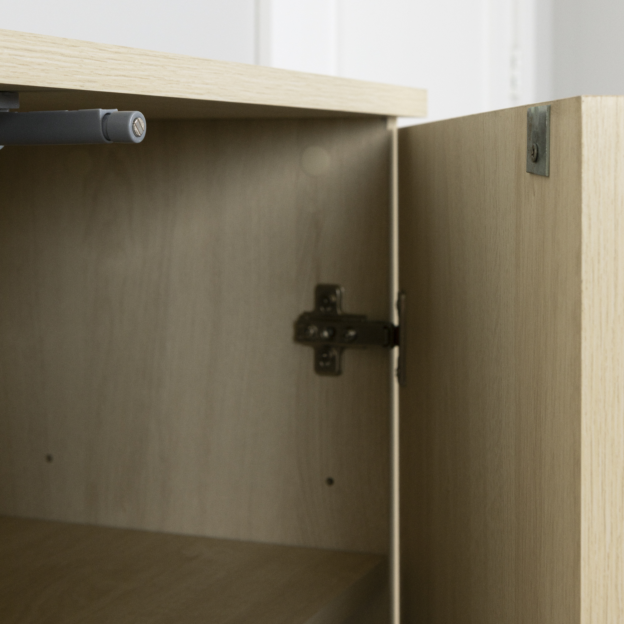 Armoire de rangement 2 portes, fini Chêne blanchi, collection Essence de Meubles South Shore