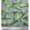 thumbnail image 1 of Soimoi Grey Poly Georgette Fabric Cactus Tree Fabric Prints By Yard 42 Inch Wide, 1 of 5