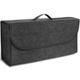 thumbnail image 3 of Soft Felt Car Bag Organizer Folding Car Storage Box Case seat Trunk Non Slip Fireproof Handle Collapsible Space Saving for Fire Extinguishers Repair Tools Toys 19” x 9.4” x 6.2”(Dark Gray, 3 of 11
