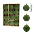 thumbnail image 3 of PEONAVET Christmas Ball Christmas Decorations 12 Piece Flocked Christmas Balls Christmas Decoration SetMultiple Styles Of Christmas Tree Decorations Can Also Be Used for Other Party, 3 of 6