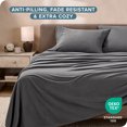 thumbnail image 2 of Bare Home Cozy Fleece Sheet Set - Extra Plush Polar Fleece - Deep Pocket - Twin XL, Gray, 2 of 8