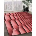 thumbnail image 3 of Ahgly Company Machine Washable Indoor Round Transitional Cranberry Red Area Rugs, 7' Round, 3 of 7