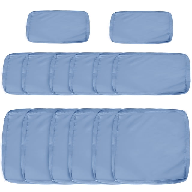 Outsunny Outdoor 14pc Patio Rattan Sofa Set Cushion Cover Replacement