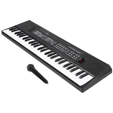 Orgue Électronique 54 Touches, Clavier Électronique Élégant avec Son Fort, Instrument Clavier avec Microphone et Fonction d'Enregistrement pour Enfants Adultes