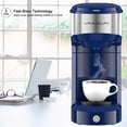 thumbnail image 3 of Coffee Maker, Single Serve Coffee Maker Machine 6 to 14 oz With Permanent Filter, Compatible with K Cup Pod & Ground Coffee, Mini Size Blue, 3 of 6
