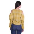 thumbnail image 4 of Moomaya Printed Casual Long Sleeve Tops Women Cold Shoulder Ruffle Sleeves Top, 4 of 4