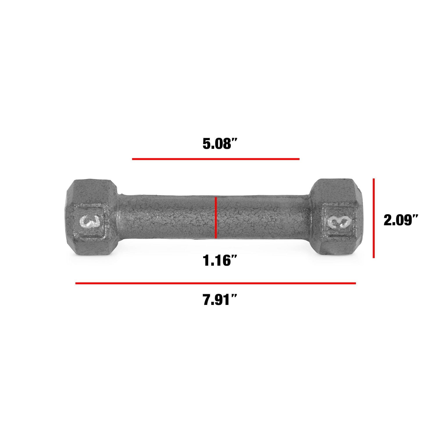 CAP Barbell en fonte hexagonale