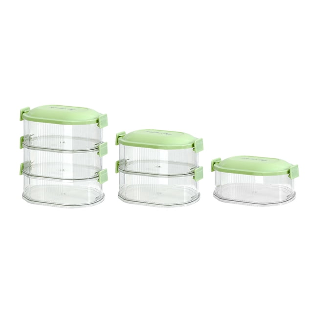 Binwennn Cereal And Milk Container Soup Containers Containers for Organizing Bathroom Layered Seasoning Storage Layered Transparent Seasoning Storage Storage For Fruits Vegetables