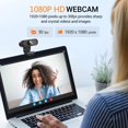 thumbnail image 2 of 1080P Webcam with Microphone, Plug and Play USB Computer HD Streaming Webcam for PC Mac Desktop Laptop YouTube Skype Twitch Video Conferencing Recording Streaming Online Classes Gaming, 2 of 5