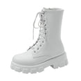 thumbnail image 1 of Kcodviy Bottes pour Femmes Grande Taille Bottes pour Femmes Mi-Hautes à Talon Épais Bout Rond Bottes Courtes de Moto Mi-Hautes pour Femmes Mi-Hautes pour Femmes Mi-Hautes pour Femmes, 1 of 4