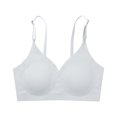 thumbnail image 4 of Kcodviy Womens Comfort Lightly Lined Compression Bra Seamless Wireless Triangle Bralette Womens Bras Front Closure Bra, 4 of 4