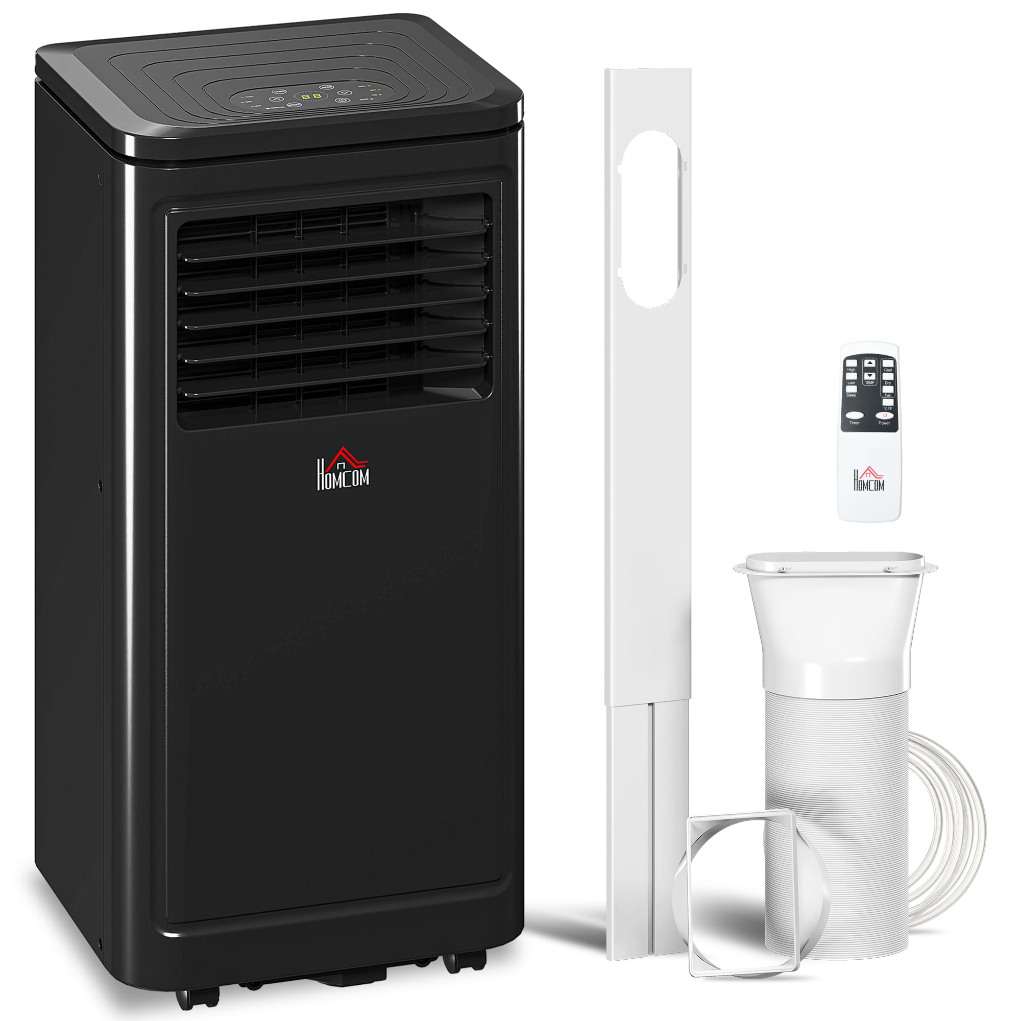 HOMCOM Climatiseur Portatif de 8000 BTU pour Pièce jusqu'à 344 Pi2, Noir