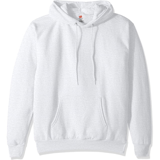 Hanes Mens ComfortBlend EcoSmart Pullover Hoodie Sweatshirt, M, Ash