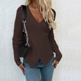 thumbnail image 1 of EGNMCR Cardigans pour Femmes, Chandails pour Femmes Mode Femmes Hiver Manches Longues Chandail Col en V Décontracté Hauts Chandail Femmes, 1 of 7