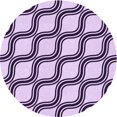 thumbnail image 1 of Ahgly Company Tapis Rond Lavable en Machine Intérieur Transitionnel Rebecca Violet, 8 Pieds Rond, 1 of 7