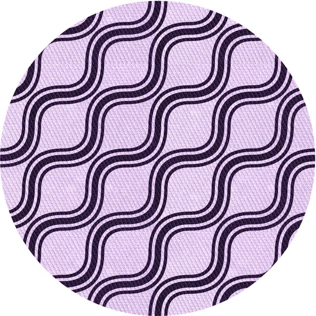 Ahgly Company Tapis Rond Lavable en Machine Intérieur Transitionnel Rebecca Violet, 8 Pieds Rond