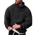 thumbnail image 2 of Pull Tricoté à Manches Longues pour Hommes, Mode Hiver, Col Montant, Chaud, Extérieur, 2 of 3