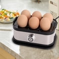 thumbnail image 4 of Binwennn Convenient Intelligent One Click Egg Poacher Egg Cooker For 1 To 6 Eggs Keep Warm Function Egg Cooker Made Of Stainless Steel 200W Kitchen Egg Steamer Home Breakfast Machine Kitchenware, 4 of 8