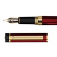 thumbnail image 4 of Dryden Designs Fountain Pen - Medium Nib | Includes 24 Ink Cartridges (12 Black 12 Blue) and Ink Refill Converter | Calligraphy Pen, Consistent Writing, Smooth Flow -Royal Red, 4 of 4