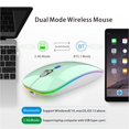 thumbnail image 2 of Wireless Bluetooth Mouse Rechargeable Silent Mouse Dual Mode (Bluetooth 5.1 + 2.4G) with Nano Receiver, 2 of 7