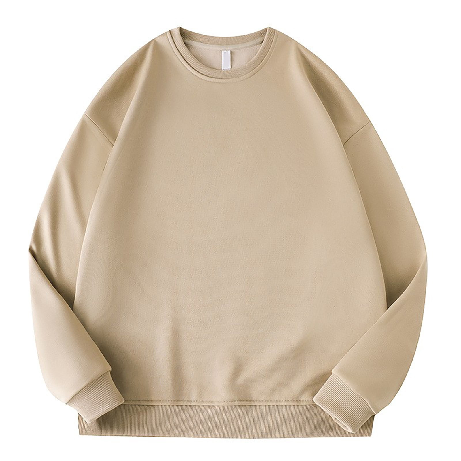 Ketyyh-chn99 Chandails pour Hommes à Col Rond Chandail à Col Rond pour Hommes à Manches Longues Décontracté Chaud en Laine Chandail Kaki,2TG