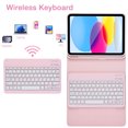 thumbnail image 3 of Tablet Case Fit for Air 11 Inch M3 2025 M2 2024 Tablet Protective Cover, Folio Detachable Wireless  Keyboard Cover Soft TPU Back Case with 7 Color Backlit Pencil, 3 of 7
