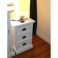 thumbnail image 1 of Infinita Table de Chevet Halifax en Acajou Blanc&44; 3 Tiroirs, 1 of 1