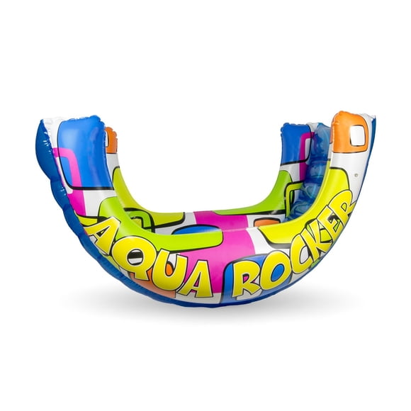 Poolmaster Aqua Rocker Inflatable Swimming Pool Float Ride On, Outdoor Toy For 8 Years Old and Up Boys, Girls, and Adults Pool Blow-Up Floatie and Lounge