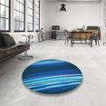 thumbnail image 4 of Ahgly Company Tapis d'Intérieur Lavable à la Machine, Carré, Transitionnel, Bleu Ciel Profond, Tapis de Zone, 8 Pieds Carré, 4 of 7