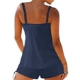 thumbnail image 4 of Gupgi Plus Size Swimsuits for Women 2pcs Bathing Suits Tankini Padded Tops with Swim Shorts, 4 of 9