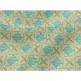 thumbnail image 4 of oneOone Viscose Jersey Fabric Leaves & Geometric Block Print Fabric BTY 60 Inch Wide, 4 of 5