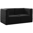 thumbnail image 2 of Meridian Furniture Quincy Canapé Modulaire en Velours Noir, 2 of 27