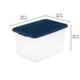 thumbnail image 2 of Sterilite 64 Quart Latching Storage Container Tote, Marine Blue, 18 Pack, 2 of 11