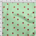 thumbnail image 4 of oneOone Silk Tabby Fabric Strawberry Fruit Printed Craft Fabric BTY 42 Inch Wide, 4 of 4