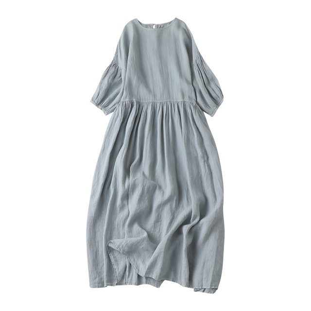 Pompotops Robe Longue de Soirée Mode Femme Aguichant Manches 3/4 Dos Nu avec Dentelle en Solde