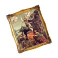 thumbnail image 1 of Retro Gold Rectangle Polyresin Picture gallery. Record the Display Frame 24x29cm Photo, 1 of 9