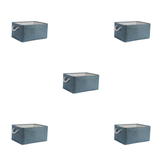 Maytalsory Sturdy Rope Handle Storage Bin Convenient And Reliable Storage Solution Macaron Light Blue 31*21*13) 5Set