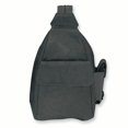 thumbnail image 1 of Black Leather Sling Backpack Hbag Tote, 1 of 5