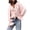 Pink, variant on Lenpel Satin Blouses for Women Bell Long Sleeve V Neck Tie Front Ruffle Business Casual Work Tops Elegant Office Shirts