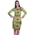 thumbnail image 1 of Moomaya Womens Full Sleeve Printed Midi Length Printed Bodycon Dress, 1 of 6
